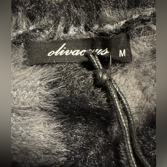 Olivaceous Short Sleeve Faux Fur Cropped - Picture 6 of 7